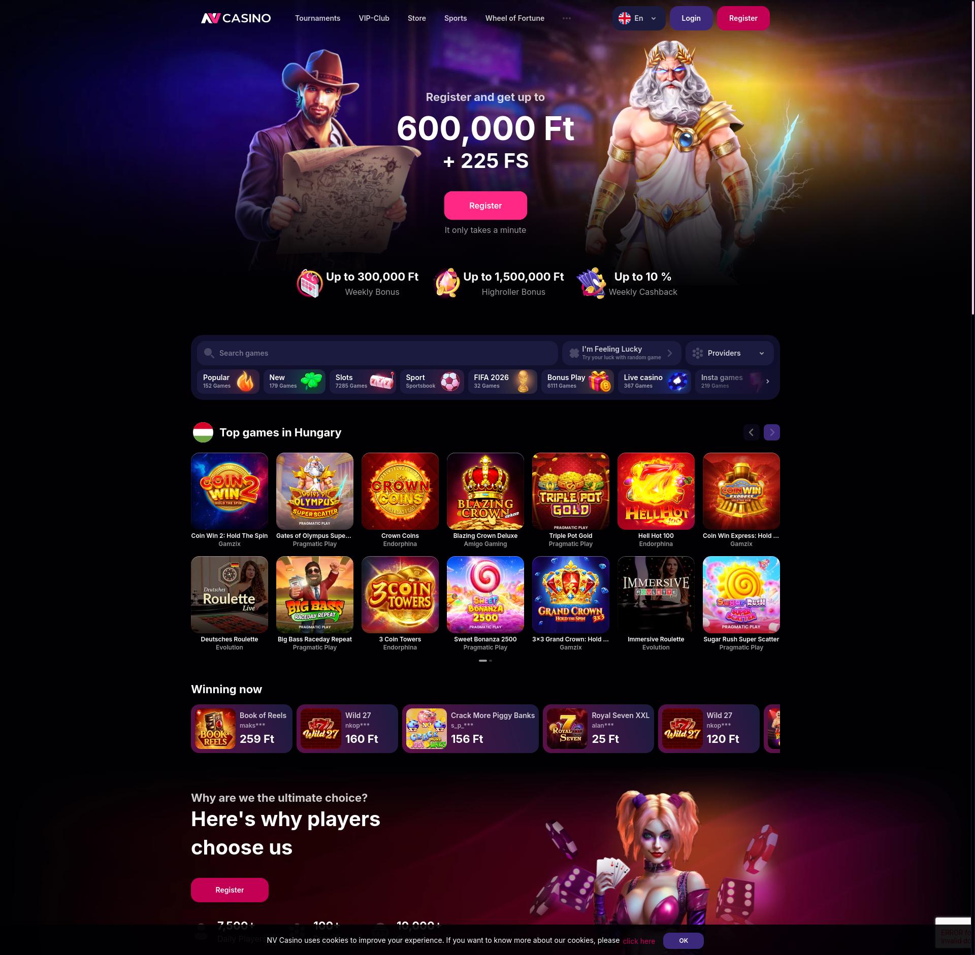 NV Casino - Inloggen op uw Account